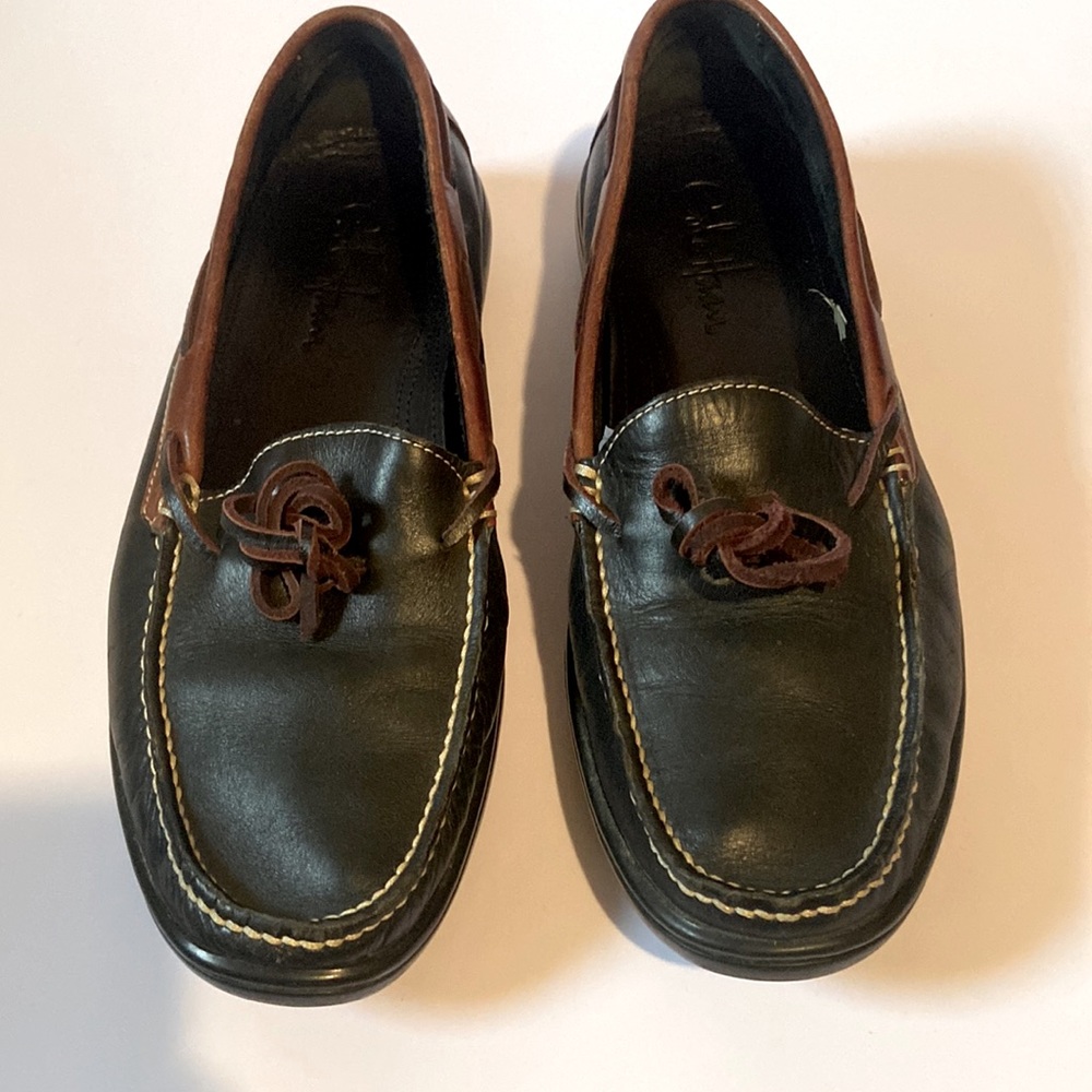Cole Haan Men’s Two Tone Black and Brown Leather Loafers